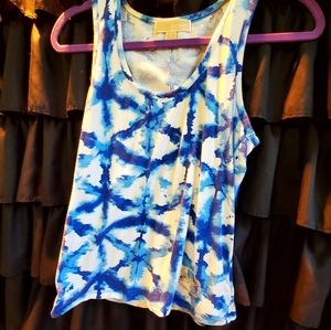 Michael kors tie dye blue white tank top. Small